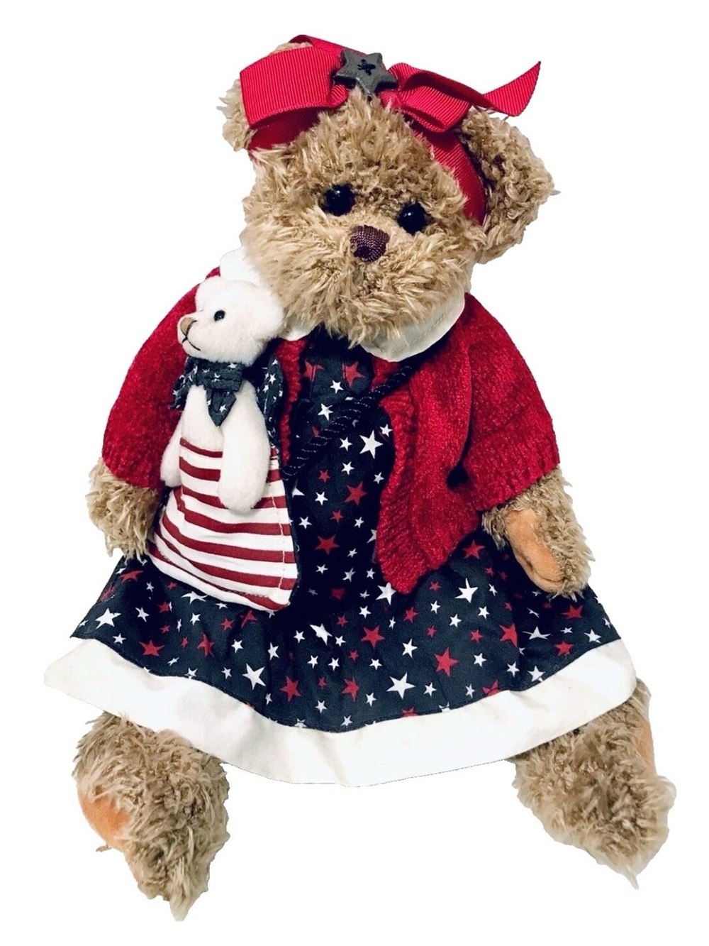 The Bearington Collection 2004 Betsy & Ross Jointed Patriotic Limited Plush Bear